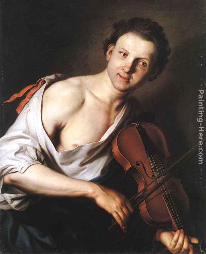 Jan Kupecky Young Man with a Violin